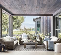 Abbott Concrete &amp; Acacia Square Outdoor Coffee Table (40&quot;)