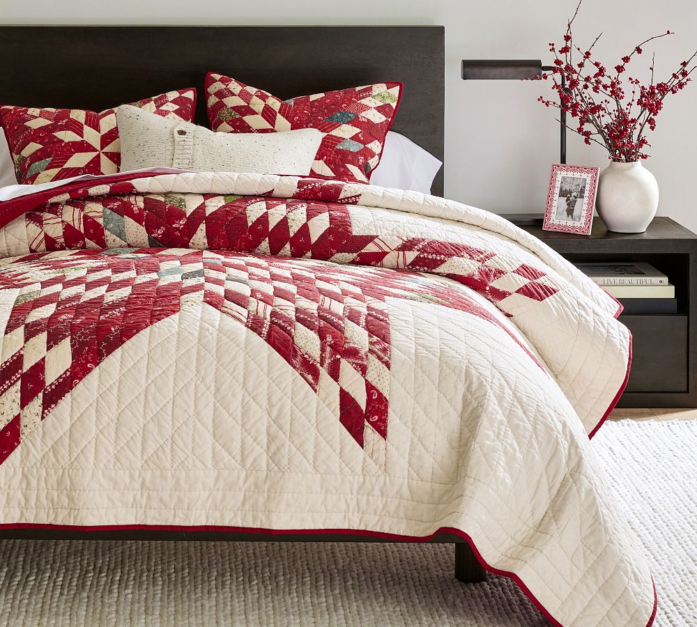 Noelle Star Handcrafted Applique Quilt