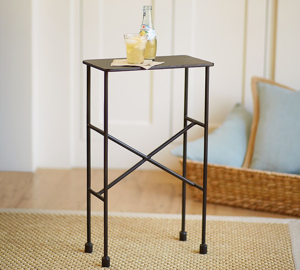Zane Rectangular Metal Accent Table (14&quot;)