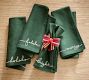 Stewart Plaid Bow Napkin Rings - Set of 4