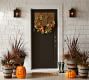 Pre-Lit Faux Natural Pumpkin Wreath &amp; Garland