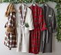 Stewart Plaid Flannel Faux Fur Robe