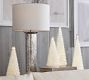 Lit Beaded Glass Trees