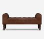 Lorraine Tufted Leather Bench (55.5&quot;)