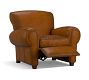 Manhattan Roll Arm Leather Recliner
