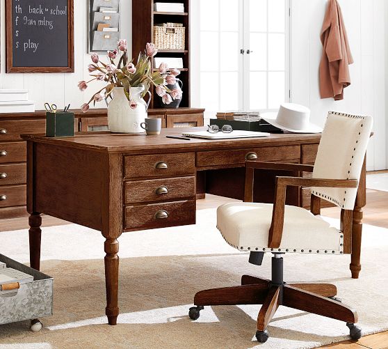 Printer s Keyhole Executive Desk 64