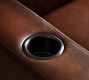 Turner Square Arm Leather Media Chair - Row of 2