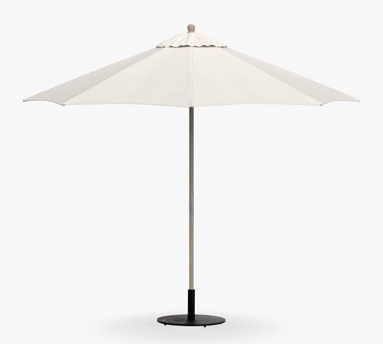 9' Round Outdoor Patio Umbrella - Eucalyptus Tilt Frame​