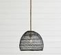 Flora Outdoor All-Weather Wicker Pendant (19&quot;-22&quot;)