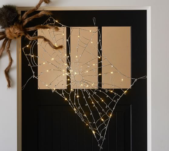 Lit Crystal Spider Web