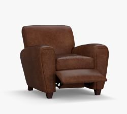 Manhattan Square Arm Leather Recliner