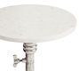 Melvin Round Marble Adjustable Accent Table (12&quot;)