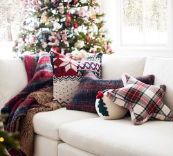 Stewart Plaid Star Shaped Pillow