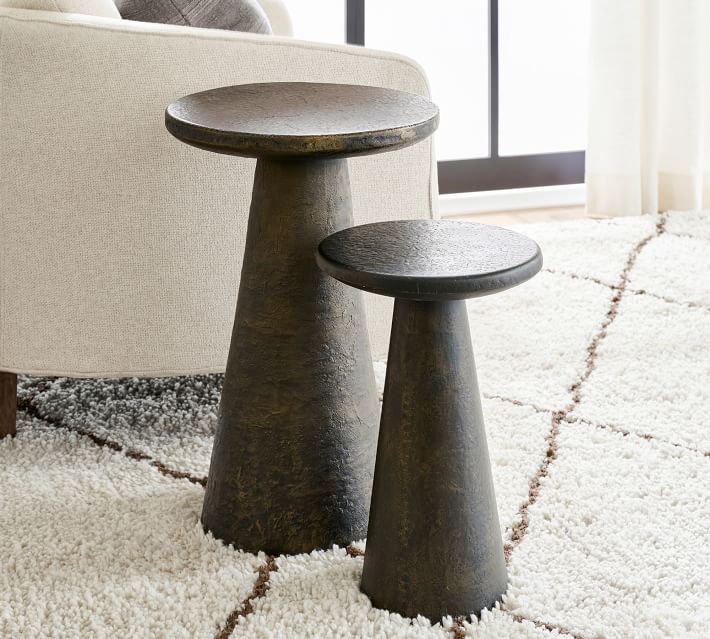 Avila Stamped Outdoor Accent Table Medium Pottery Barn