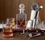 Figural Golf Decanter &amp; Double Old Fashioned Glasses