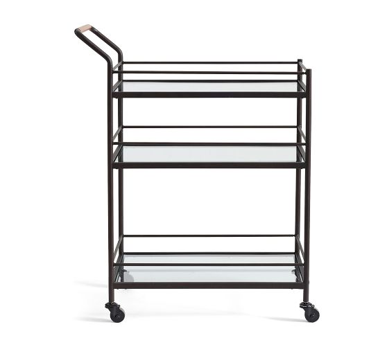 Hugo Metal Bar Cart (29")