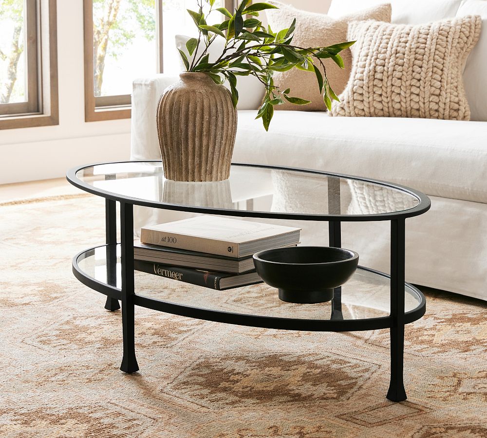 Tanner Oval Glass Coffee Table (47.5&quot;)