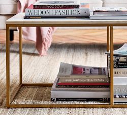 Delaney Rectangular Marble Coffee Table (40.5&quot;)