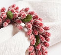 Sugared Berry Handcrafted Napkin Rings - Set of 4