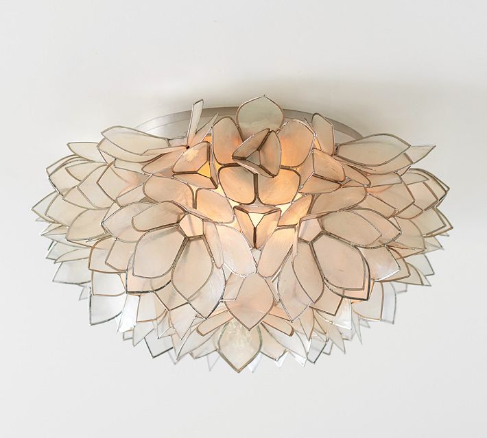Capiz Shell Flush Mount Ceiling Light 15"-23"