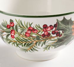 Holly Berry Stoneware Cereal Bowls - Set of 4