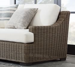 Huntington Wicker 5-Piece Slope Arm Double Chaise Outdoor Sectional