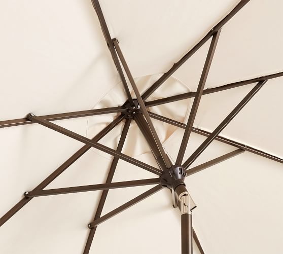 9' Round Outdoor Patio Umbrella - Rustproof Aluminum Tilt Frame