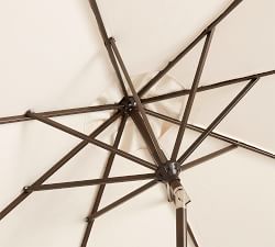 9' Round Outdoor Patio Umbrella &ndash; Rustproof Aluminum Tilt Frame