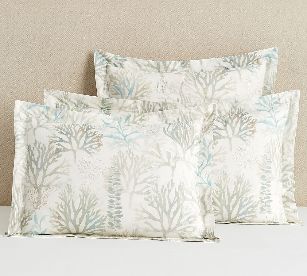 Coral Percale Sham