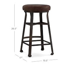Decker Leather Stool