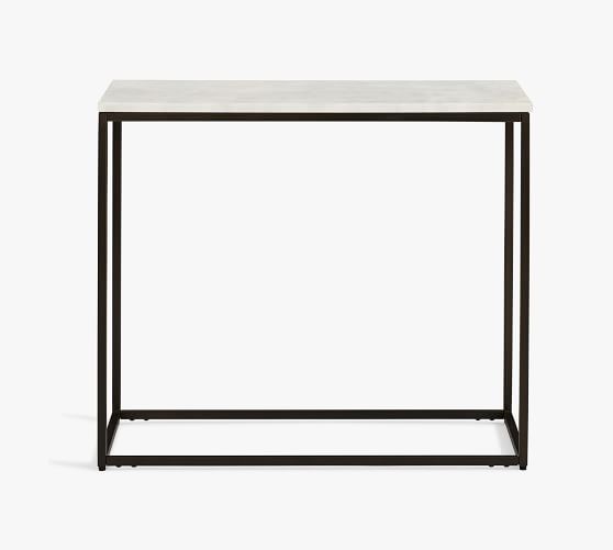 Delaney Rectangular Marble End Table (28")