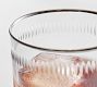 Etched Silver Rim Double Old Fashioned Glasses - Set of 4