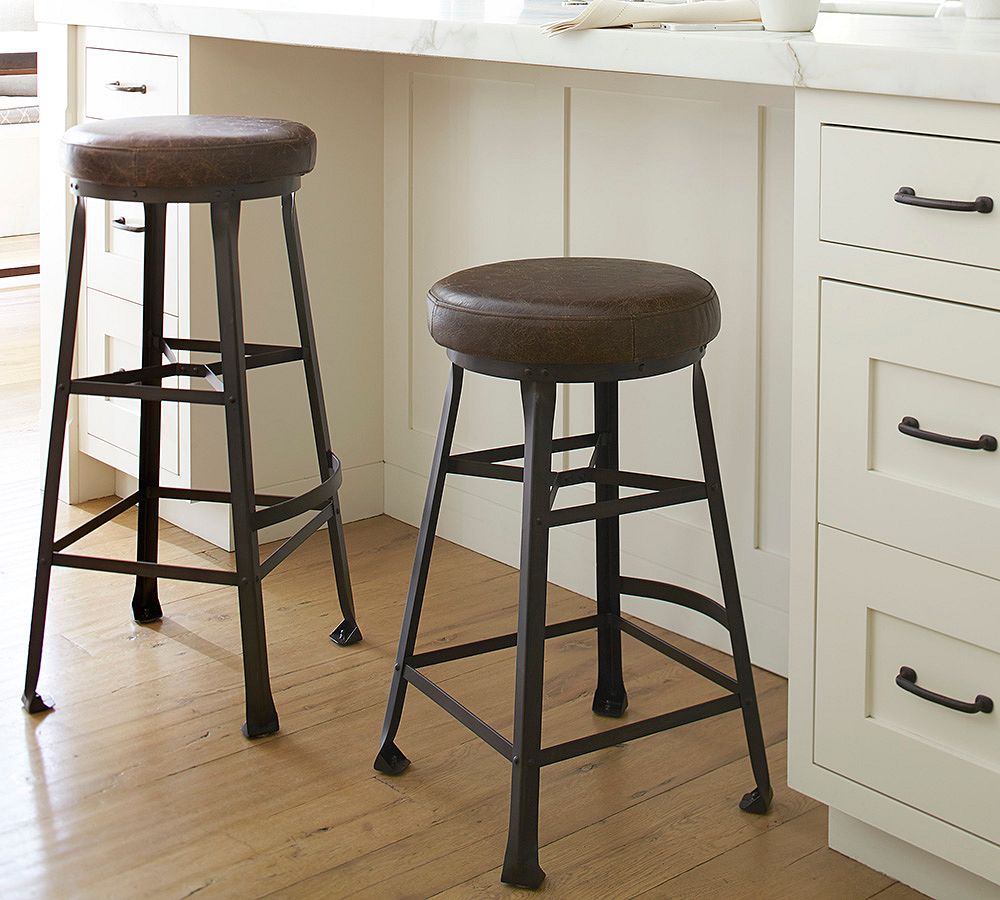 Decker Leather Stool