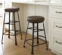 Decker Leather Stool