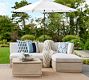 Indio Eucalyptus Modern Platform 3-Piece Loveseat Outdoor Sectional (90&quot;)