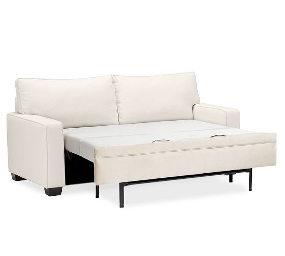 PB Comfort Square Arm Deluxe Sleeper Sofa with Memory Foam Mattress (78")