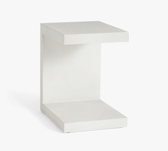Pomona Concrete Rectangular Outdoor C-Table (17")