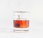 Etched Silver Rim Double Old Fashioned Glasses - Set of 4