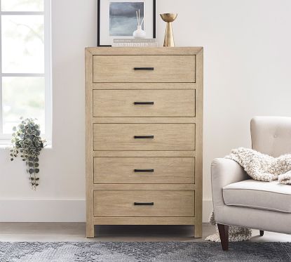 Linwood 5 Drawer Tall Dresser Elegant Storage Pottery Barn