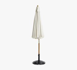 Premium 9' Round Outdoor Patio Umbrella &ndash; Teak Tilt Frame&#8203;
