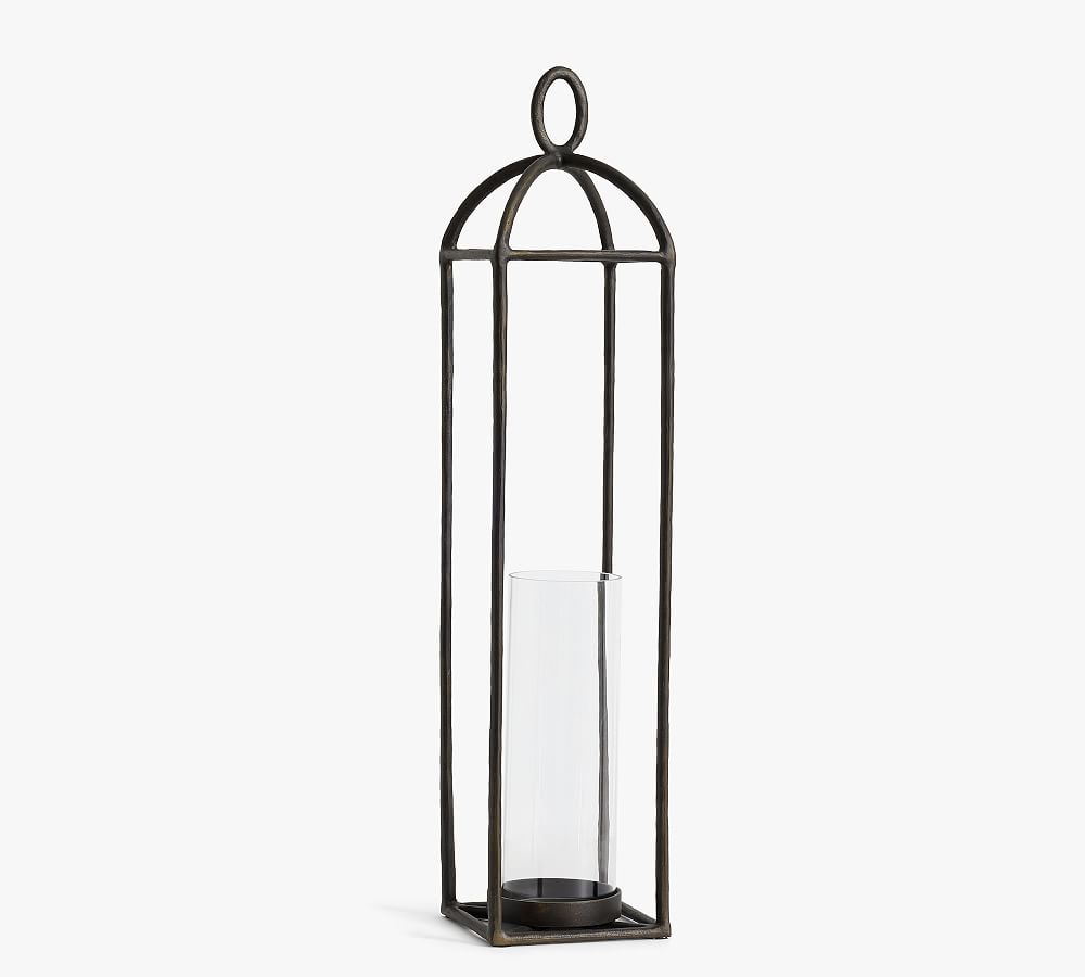 LARGE - 38"H FALLON FORGED-IRON OUTDOOR LANTERN
