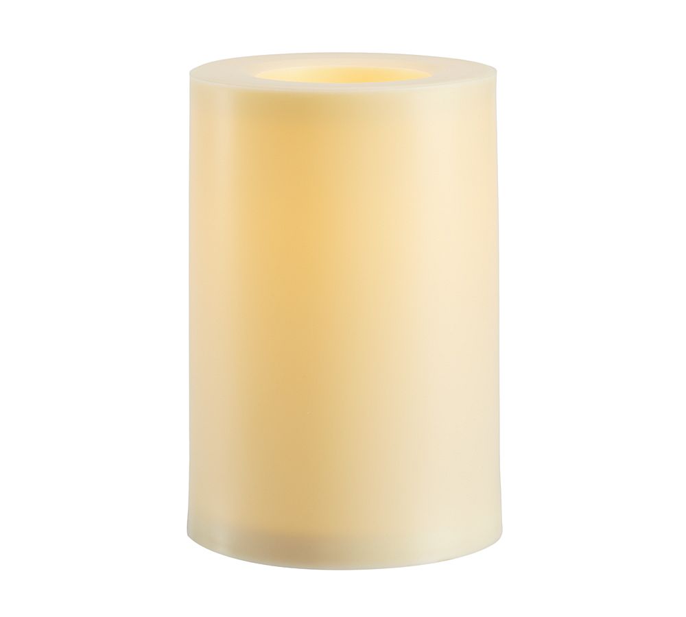 Standard Flameless Outdoor Pillar Candle - Ivory 6x9