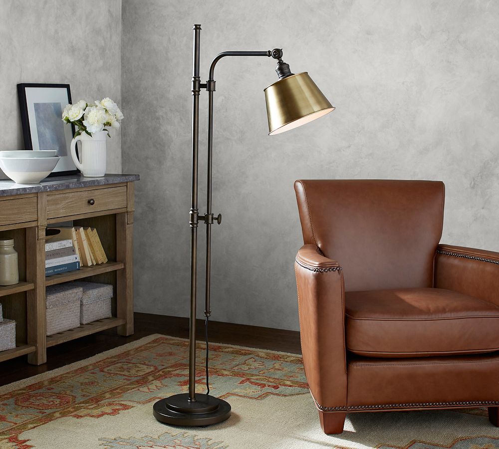 Articulating Tapered Metal Floor Lamp (61&quot;)