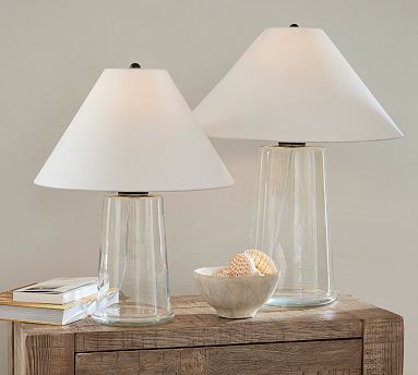 Avalon Recycled Glass Table Lamp Pottery Barn