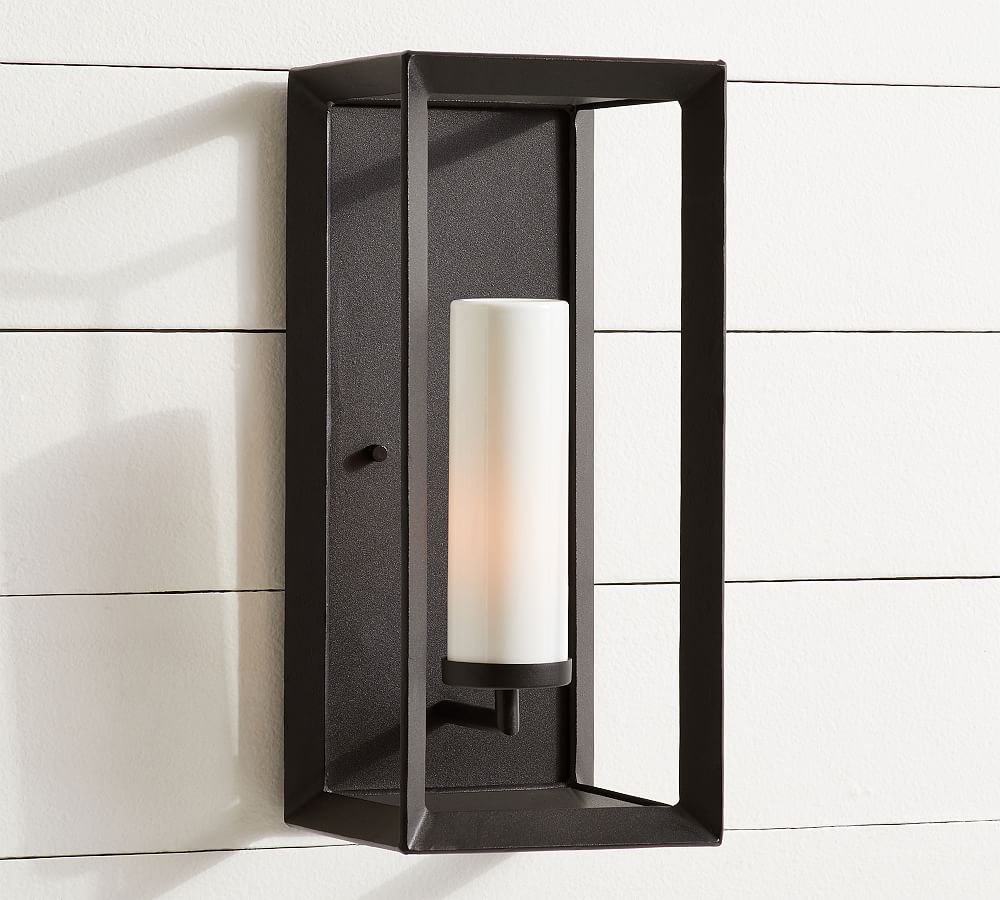 Sonora Outdoor Milk Glass Sconce (16&quot;)