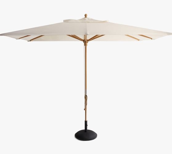 10' Rectangular Outdoor Patio Umbrella - Teak Frame​