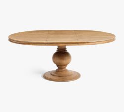 Heritage Farmhouse Pedestal Extendable Dining Table (56&quot;-76&quot;)
