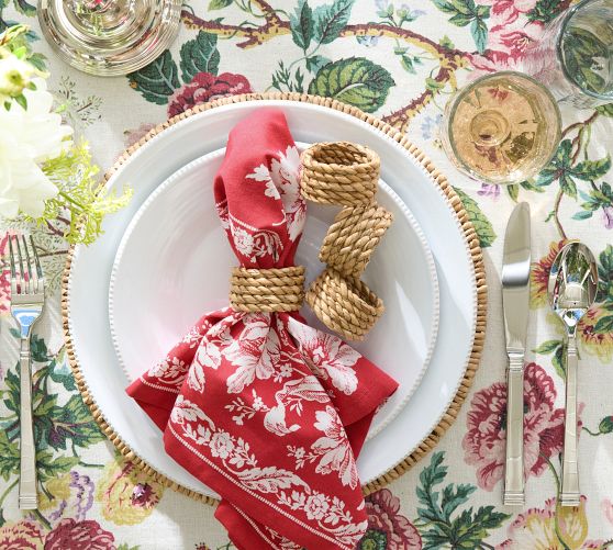 Malibu Handcrafted Seagrass Napkin Rings - Set of 4