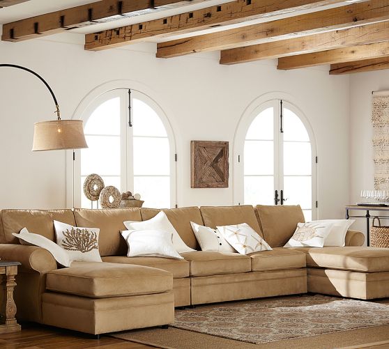 Cindy Leather Power Reclining Sectional 215.5 Pottery Barn