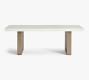 Pomona Concrete &amp; Acacia Rectangular Outdoor Dining Table (86&quot;)